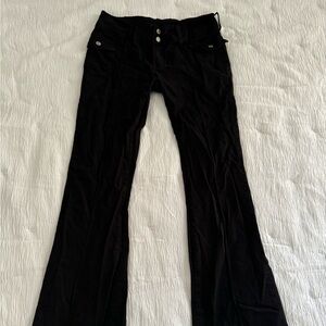 Brandy Melville Black low-rise flare pants